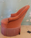 SOLD - Boudoir fauteuil oud-roze