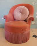 SOLD - Boudoir fauteuil oud-roze