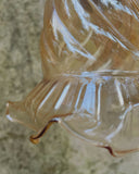 Set van 2 Franse hanglampjes, warm glas