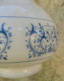 Set van 2 hanglampen, wit/blauw