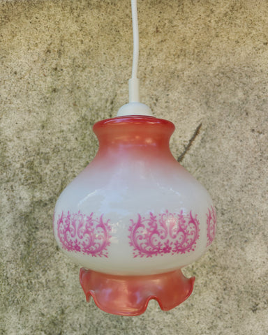 Hanglampje wit/roze