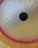Roze hanglamp met franjes