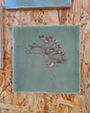 Vintage tegeltjes met Franse droogbloemen, salie