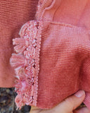 Oud-roze vintage gordijnen mét kwastjes