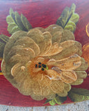 Handbeschilderde wandspiegel bloemen