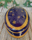 Nachtblauw porselein (sieraden) doosje