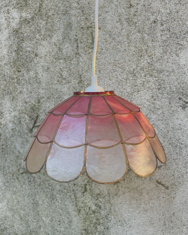 Hanglampje roze parelmoer