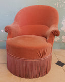 SOLD - Boudoir fauteuil oud-roze