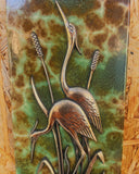 Set van 2 vintage tegeltjes, vogels