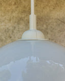 Set van 2 hanglampen, wit/blauw