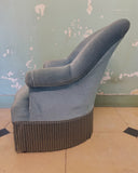 SOLD - Boudoir fauteuil, zacht blauw
