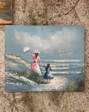 Set van 2 handgeschilderde schilderijtjes