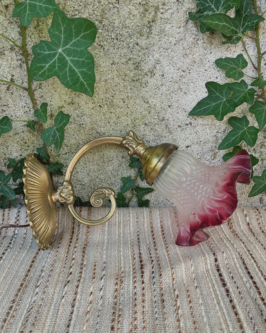 Wandlampje brocante, geklokt
