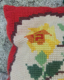 Needlepoint kussen, krokus