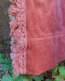 Oud-roze vintage gordijnen mét kwastjes