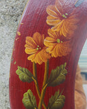 Handbeschilderde wandspiegel bloemen