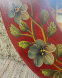 Handbeschilderde wandspiegel bloemen