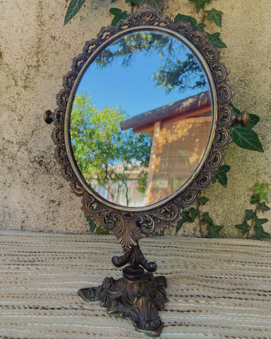 Staande brocante spiegel