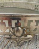 Zilverkleurig dienblad op pootjes