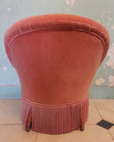 SOLD - Boudoir fauteuil oud-roze