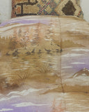 Vintage bedsprei bruin / lila