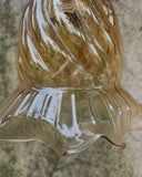 Set van 2 Franse hanglampjes, warm glas