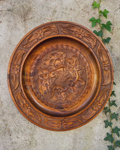 Houten wandbord 'bloemen'