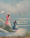 Set van 2 handgeschilderde schilderijtjes