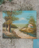 Set van 2 handgeschilderde schilderijtjes