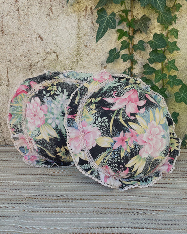 Set van 2 handmade ronde kussens