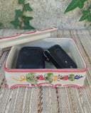Porselein (sieraden) doosje met bloemen