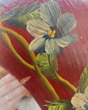 Handbeschilderde wandspiegel bloemen