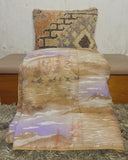 Vintage bedsprei bruin / lila