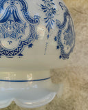 Set van 2 hanglampen, wit/blauw