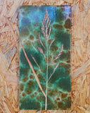 Vintage tegeltjes met Franse droogbloemen, groen (2)