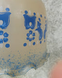 Frans vintage hanglampje 'bleu'