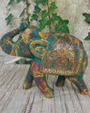 Prachtige set van houten olifant en opbergdoosje