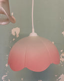 Set van 2 Franse hanglampjes, roze