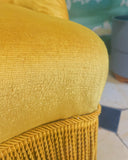 SOLD - Set van 2 gele boudoir fauteuils
