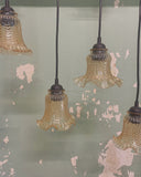 Set van 5 Franse hanglampjes
