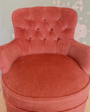 SOLD - Petit fauteuil, roze velours