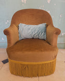 Goud/bruine boudoir fauteuil
