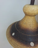 Hanglamp seventies keramiek, bruin