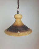 Hanglamp seventies keramiek, bruin
