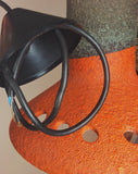 Hanglamp keramiek, oranje/grijs
