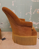 SOLD - Set van 2 cognac boudoir fauteuils