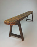 Vintage houten 'halbank'