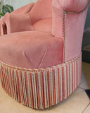 SOLD - Set van 2 zacht roze boudoir fauteuils