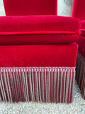Diep rood boudoir fauteuiltje (set van 2)
